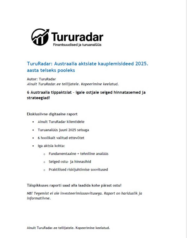 Austraalia aktsiate analüüs.