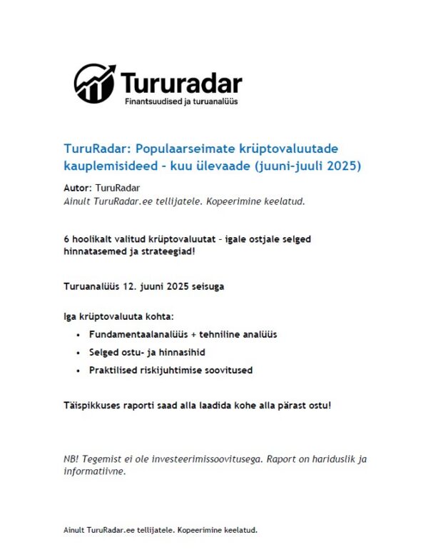Krüptovaluutade analüüsi esikaas