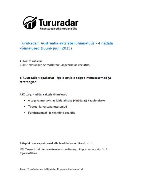 Austraalia aktsiate lühianalüüs – 4 nädala võimalused (juuni–juuli 2025) - Image 2