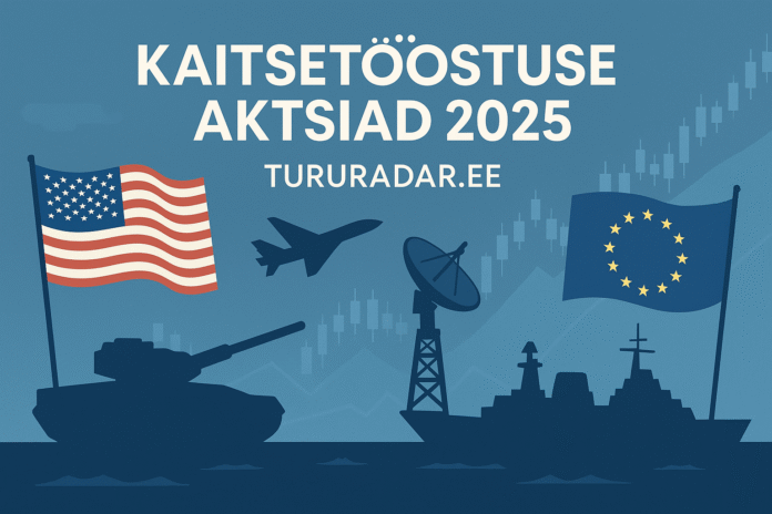Kaitsetööstuse aktsiad 2025 – USA ja Euroopa kaitsetööstuse ettevõtted, tõusev turugraafik, tank, lennuk, laev, radar, Tururadar.ee