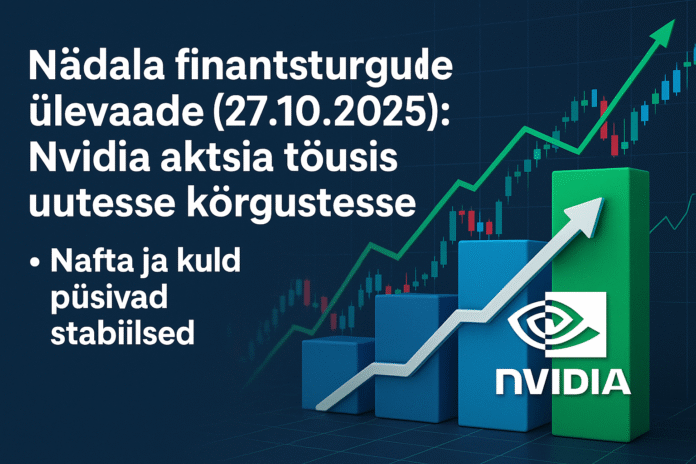 Nvidia aktsia tõus ja turuväärtuse rekord 2025. aasta oktoobris – finantsturgude kokkuvõte, aktsiaindeksid, nafta ja kulla hind